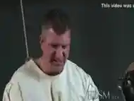 Slave Boy In Straight Jacket And Anal Hook Swings