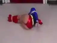 Superheroine sexy struggle