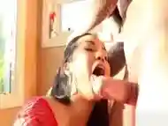 Throated submisive asian cockriding on top