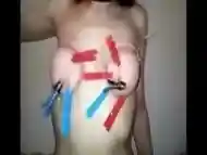 college girl slave self bondage tits in pain