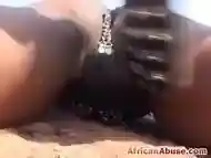 African Slave Bitch Gets Whipped Outdoors