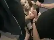 Little Slut Gangbang Fucked In Public