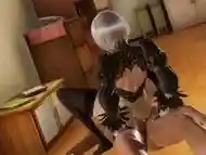 2B''s big ass makes cum