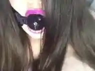 ASMR Intense Drooling and Moaning in a Ball gag