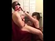 Blindfolded Edging Blowjob with Ice water