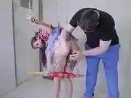 Face fucked sub girl is bound and toyed