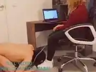 Femdom office simp shoe bitch