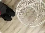 Foot Gagging And Ass Worship Of Mistress In Sexy White Fishnets