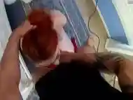 Kinky, Sexy Red Head - Tied Up with Throat and Tit Fucking