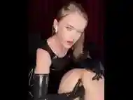 LATEX MISTRESS GLOVES  LESBIAN FISTING