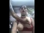 Latina brunette getting slapped in her tits - Latina pelinegra recibe azotes en sus tetas