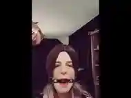 Mistress Fiona and Her cute sissy slave (phone footage)