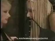 Sexy long haired slave meets the flogger for the first time