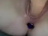 Triple threat g spot clit vibrator. Butt plug and dildo combo.