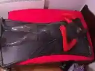 Vacbed Self Bondage Session 6 - 38 Seconds with blow up penis gag