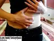 sexy belly undressing Fantasy of Paula