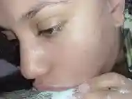 slow deep throat until the tastiest cream pie comes out of the hard cock, i almost gagging with cum