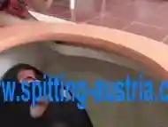 toilet slave spitting