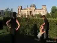 Breathtaking slut is humiliated sexually in public