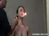 Gruesome fire torture of Emily in extreme dungeon