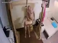 Sexy Blonde takes Bondage Fuck on Torture Machine! Real Cam