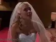 Sexy Bride Wears Hot Lingerie As She Gets Gangbanged