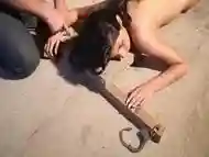 Slave Luna tortured with falaka, bastinado