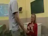 Teacher getting bondaged and fucked