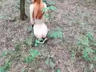 beautiful chick caught in the woods