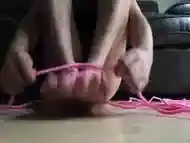 Bondage: Shibari - Tied Up My Dick And Balls To My Feet