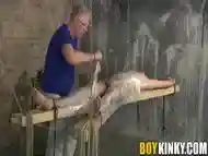 Horny Justin Getting His Big Cock Milked By Master