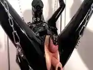 Rubber Gimp Vs. Fuck Machine! With Gay Boy