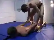 Straight teen wrestled and dominated and lifted by bigger friend