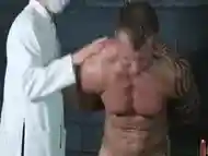 Whipped And Nipples Tortured Naked Bodybuilder