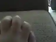 Asian soles scrunching and wriggling