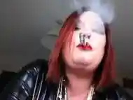 BBW Smokes 6 Cigs All At Once - Smoking Fetish