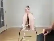 Blonde teen tied up and punished