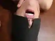 Fishnet stockinged cunt gets pussy rammed