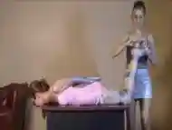 Girl duct taped and gagged by girlfriend