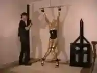 Gold Catsuit Bondage