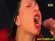 Golden Piss Shower Slut