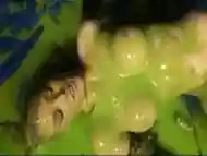 Hot girl slimed