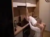 Housewife In The Kitchen Licking To Orgasm