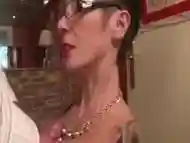 Iam Pierced Granny with tattoos and piercings sucking and