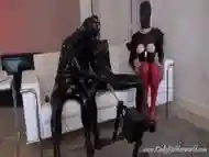 Kinkyrubberworld - Fucking Machine And Rubber With Blind Masked Doll