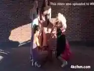 Masked Guy Humiliated By Dominant Bitches