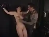 Master Aaron playing around with his bit tits slave girl