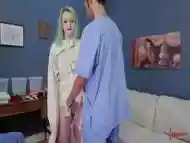 Mouth fuck BDSM sub chick painting with her butt