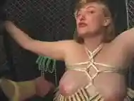 Pregnant woman bondage milked