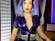 Shiny Purple Latex Tease